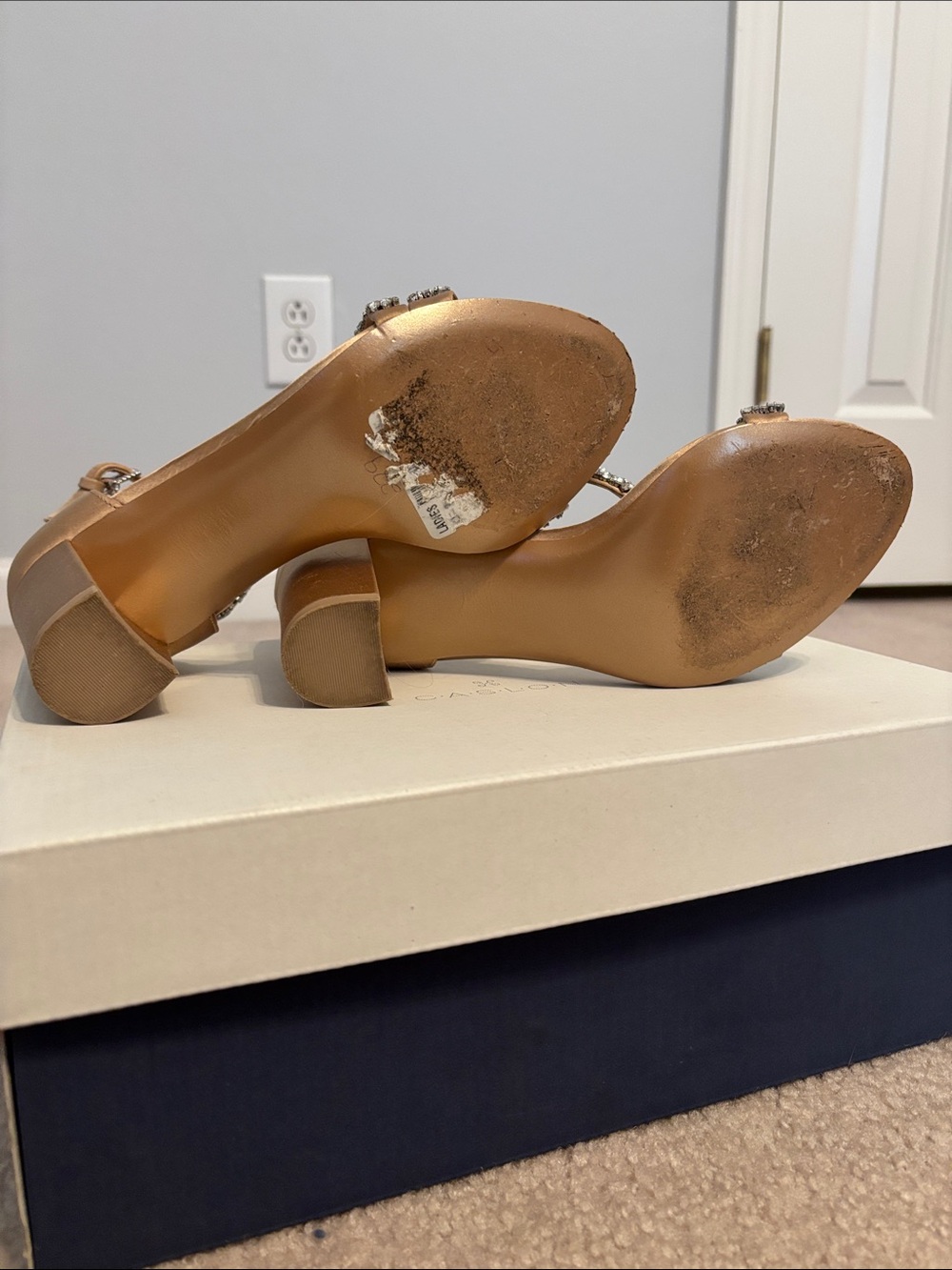 Pnina Tornai for Naturalizer Ahava Ankle Strap heal in Nude Embellished - Picture 9 of 12